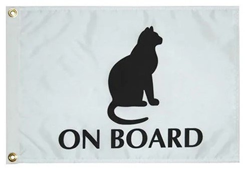 Taylor Made Cat on Board Novelty Flag